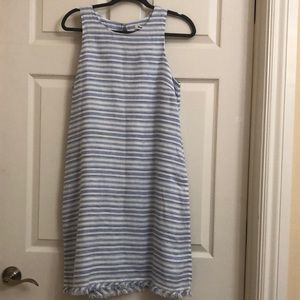 Small Tony Bahamas linen dress. White and blue. New without tags. Beautiful !!!